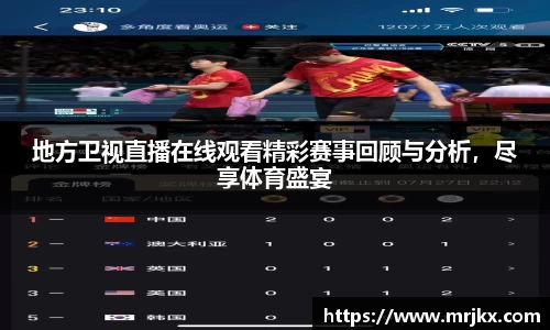 地方卫视直播在线观看精彩赛事回顾与分析，尽享体育盛宴