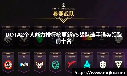 DOTA2个人能力排行榜更新V5战队选手强势领跑前十名