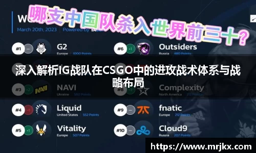 深入解析IG战队在CSGO中的进攻战术体系与战略布局