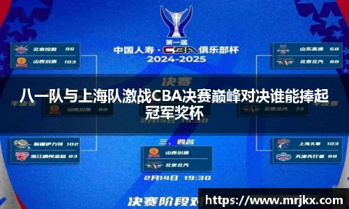八一队与上海队激战CBA决赛巅峰对决谁能捧起冠军奖杯